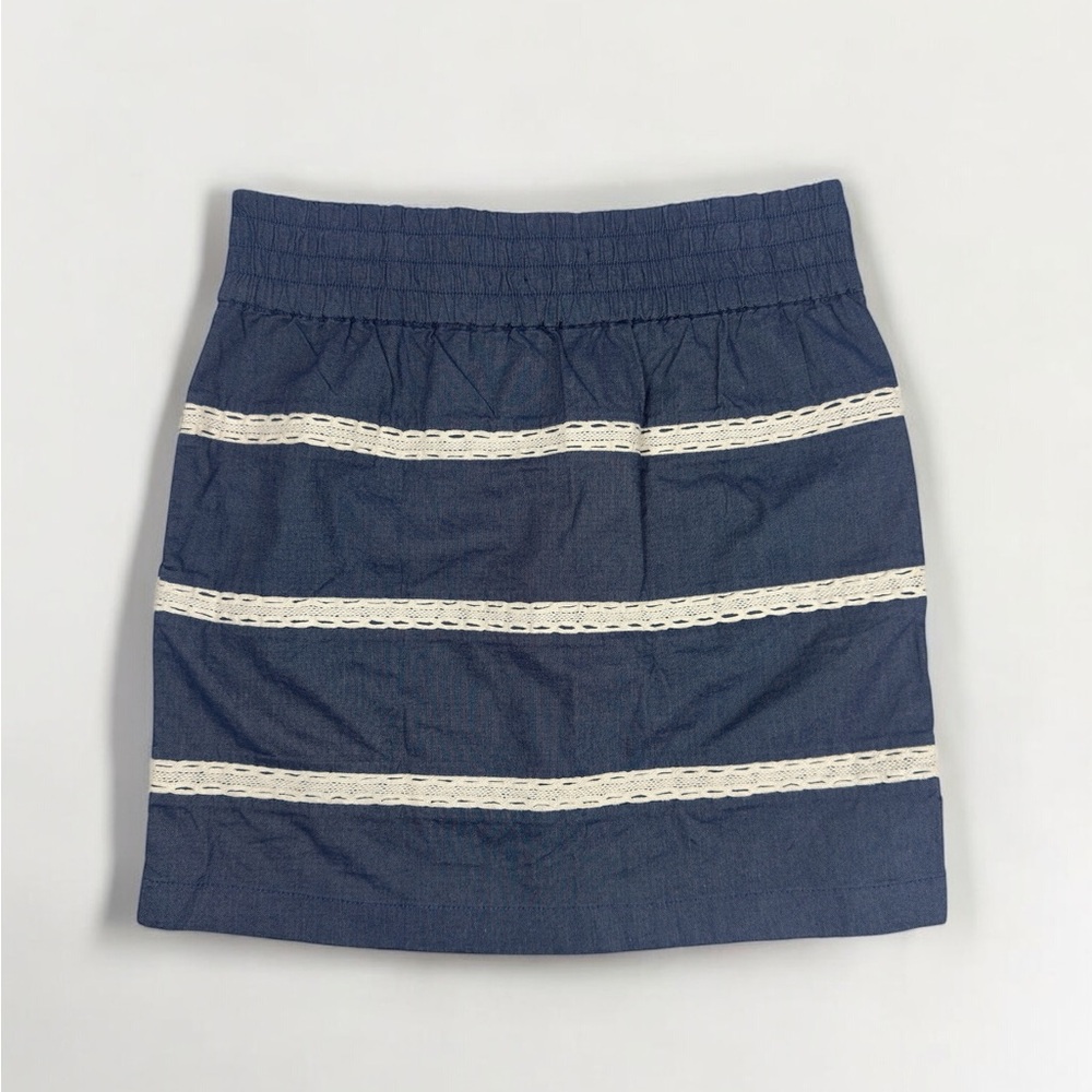 Banana Republic Denim Lace Skirt Size 6